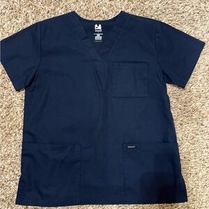 FIGS Navy V-Neck Scrub Top